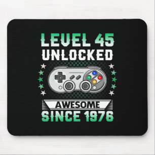 Tapis De Souris 45e Anniversaire Niveau 45 Déverrouillé Awesome je