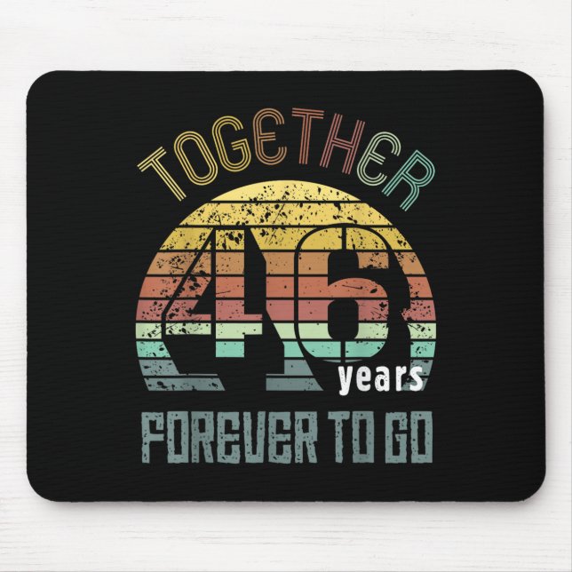 Tapis De Souris 46 ans de mariage pour couples assortis (Devant)