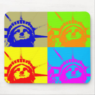 Tapis De Souris 4 Couleur Pop Art Lady Liberty