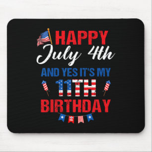 Tapis De Souris 4 juillet & Oui C'est mon 11e anniversaire 11