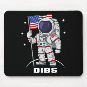 Tapis De Souris 4 juillet astronaute USA American Flag Fun Patrio