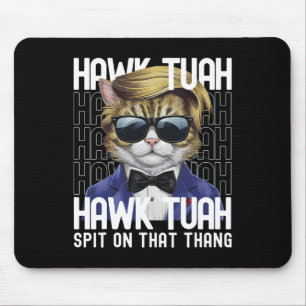 Tapis De Souris 4 juillet Chat Patriotique Usa Hawk Tuah cracher S