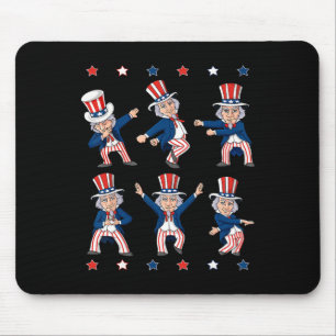 Tapis De Souris 4 juillet Dancing Oncle Sam Boys Kids USA Patrio