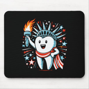 Tapis De Souris 4 juillet Dentiste Dentiste Dentaire Patriotique F