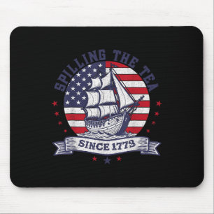 Tapis De Souris 4 juillet Déverser Le Thé Depuis 1773 Historique T