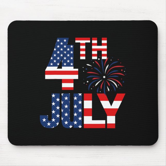 Tapis De Souris 4 juillet drapeau américain fête patriotique améri (Devant)