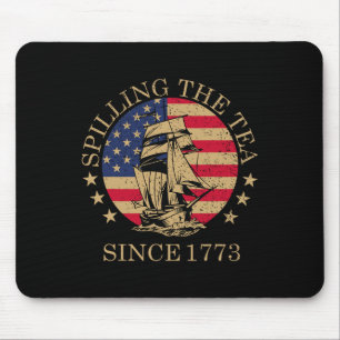 Tapis De Souris 4 juillet Drôle De Déverser Le Thé Depuis 1773 Qua