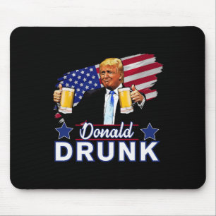 Tapis De Souris 4 juillet Drôle président de la boisson - Donald D