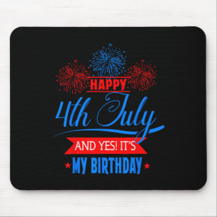 Tapis De Souris 4 juillet Feu d'artifice Anniversaire américain