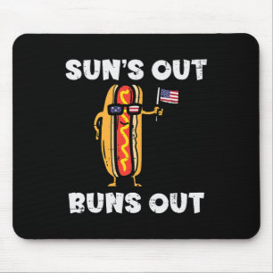 Tapis De Souris 4 Juillet Hotdog Us Drapeau Suns Out Funny America
