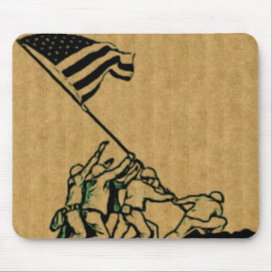 Tapis De Souris 4 juillet Iwo Jima God Bless America Mouse Pad