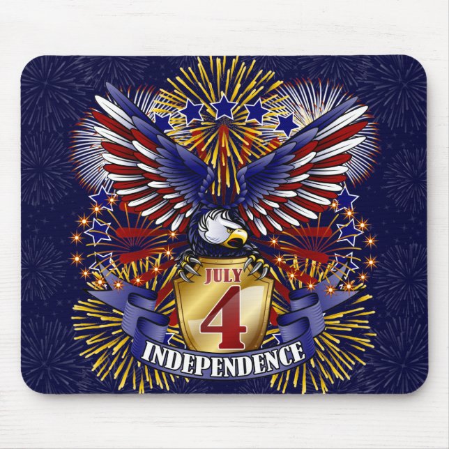 Tapis De Souris 4 juillet l'indépendance Mousepad (Devant)