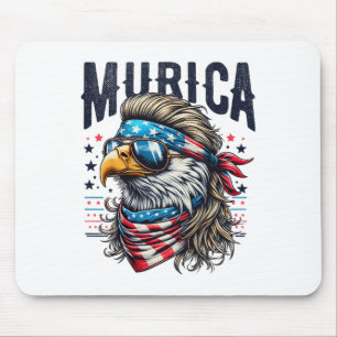 Tapis De Souris 4 juillet patriotique drôle aigle 4 juillet mur Us