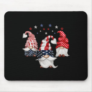 Tapis De Souris 4 juillet Patriotique Gnomes Funny mignon U améric