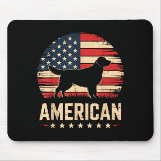 Tapis De Souris 4 juillet retriever doré propriétaire de chien amé