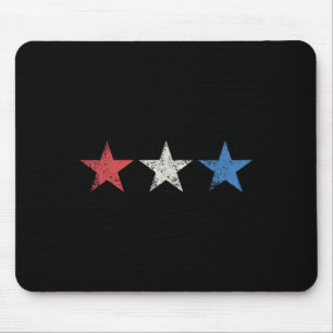 Tapis De Souris 4 juillet Rouge Blanc Bleu Étoiles mignonnes Usa P