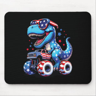 Tapis De Souris 4 juillet T Rex Dino Trex Dinosaur Monster Truck