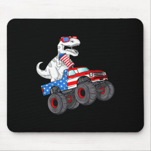 Tapis De Souris 4 juillet T Rex Dino Trex Dinosaur Monster Truck