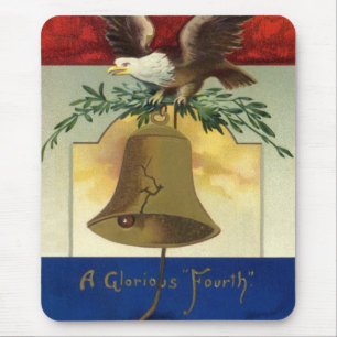 Tapis De Souris 4 juillet vintage avec Eagle et Liberty Bell