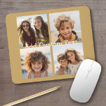 Tapis De Souris 4 Photo Collage - vous pouvez changer l'or arrière<br><div class="desc">Utilisez vos photos Instagram carrés pour obtenir les meilleurs résultats ! POUR MODIFIER L'ARRIÈRE - PLAN - cliquez sur la personnaliser ou la zone de conception avancée, puis choisissez une couleur dans le sélecteur de couleurs. Ajoutez vos photos et clichés préférés à cette bande de film pour un garde-mémoire amusant....</div>