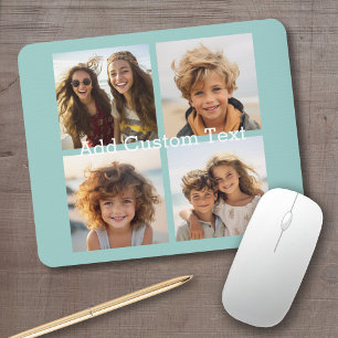Tapis De Souris 4 photos en collage - vous pouvez changer le fond