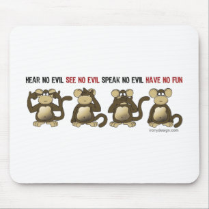 Tapis De Souris 4 singes sages