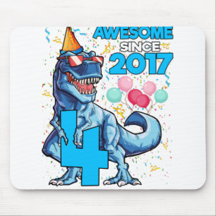 Tapis De Souris 4e anniversaire Dinosaur 4 ans Garçon Enfants stup