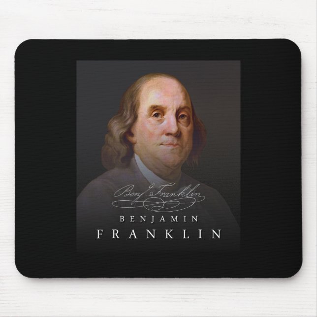 Tapis De Souris 4e Père fondateur Ben Benjamin Franklin Tee (Devant)