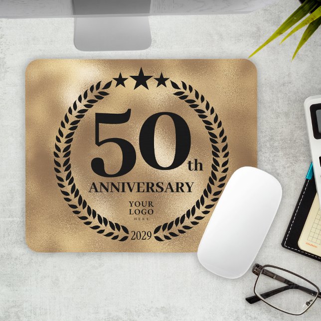 Tapis De Souris 50e anniversaire d'affaires Or (50th Business Anniversary Gold Mouse Pad
)