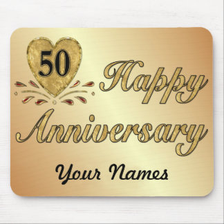 Tapis De Souris 50e anniversaire - Or