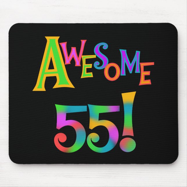 Tapis De Souris 55 T-shirts et cadeaux impressionnants d'anniversa (Devant)