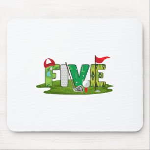 Tapis De Souris 5 Anniversaire Golf Thème 5 ans Enfants Sport Part