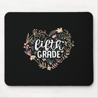 Tapis De Souris 5th Fifth Grade Floral Heart Ck To School Teacher