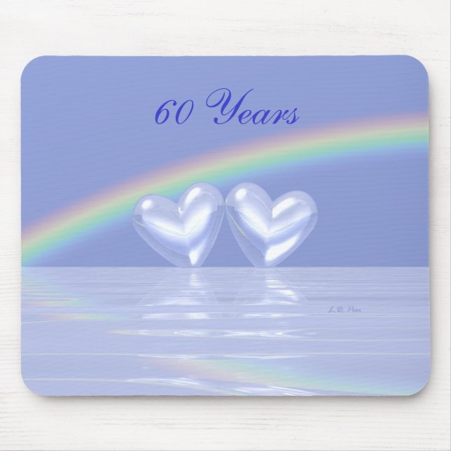 Tapis De Souris 60e Anniversaire Diamond Hearts (Devant)