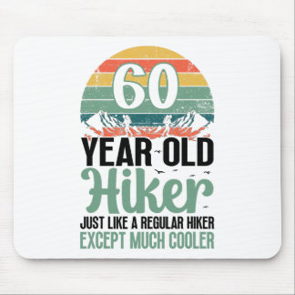 Tapis De Souris 60th Birthday Hiker Mountain 60 Years Old Hiking L