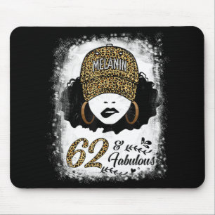 Tapis De Souris 62 Ans Fabuleux Melanin Girl Leopard 62th Bi