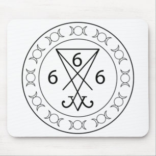 Tapis De Souris 666 Lucifers sigil Black