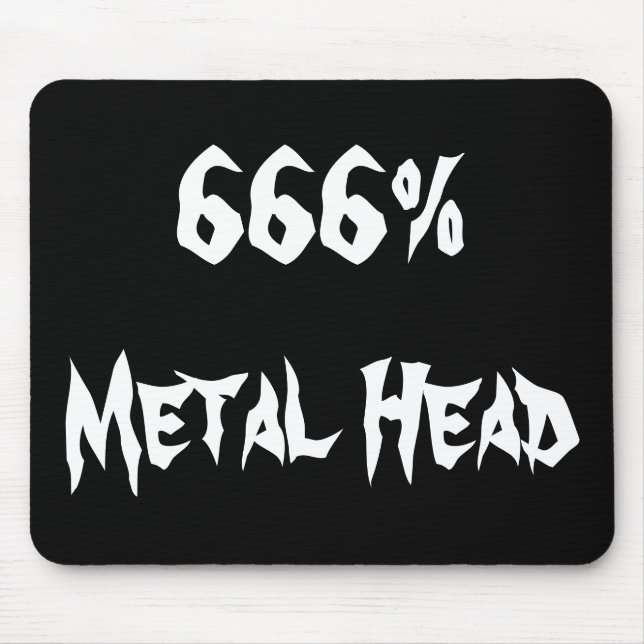Tapis De Souris 666%Tête métallique (Devant)