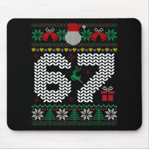 Tapis De Souris 67 6 7 Mème Six Sept Noël Moche Gen Z Alpha S