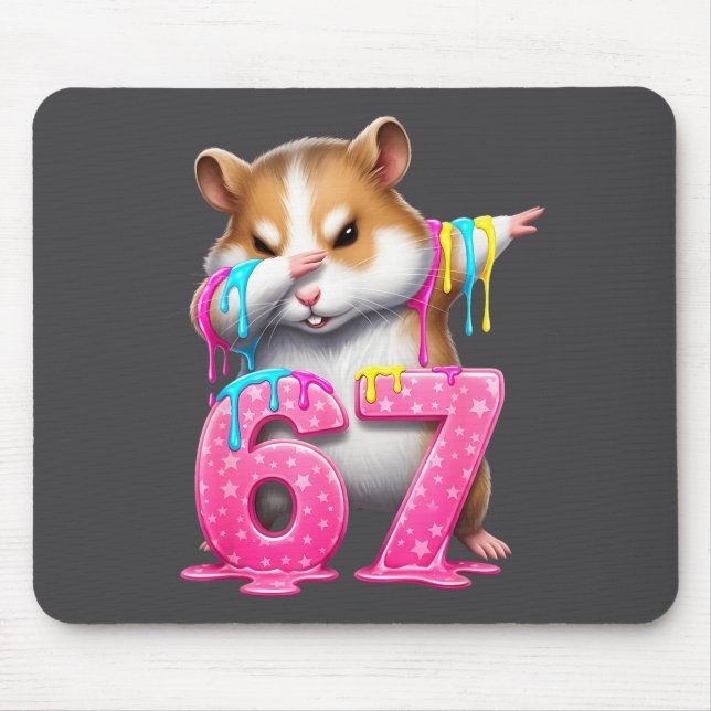 Tapis De Souris 67 Animals Funny 67 Brainrot Youth Kids Hamster 67 (Devant)
