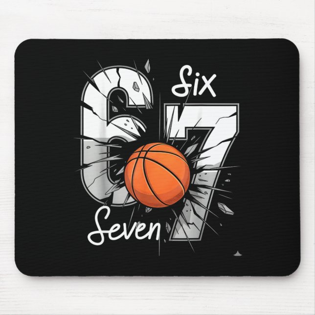 Tapis De Souris 67 Basket-ball Six Seven 6 7 Meme 67  (Devant)