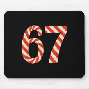 Tapis De Souris 67 Bonbons de Noël 6 7 Mème Vacances Gen Alpha Sla