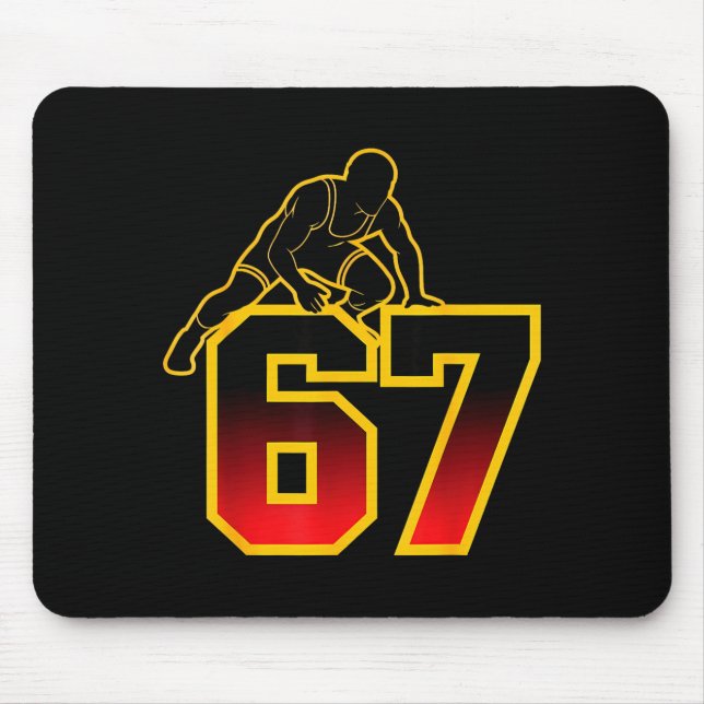 Tapis De Souris 67 Brainrot Youth Wrestling Drip - Funny Kids 67  (Devant)