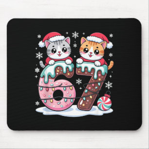 Tapis De Souris 67 chats drôles mèmes kawaii Noël glace crème gout