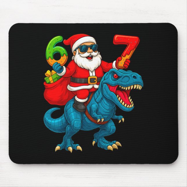 Tapis De Souris 67 Christmas 6 7 Meme Funny Santa Six Seven Xmas B (Devant)