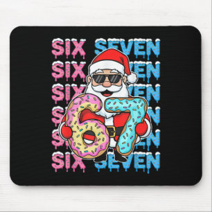 Tapis De Souris 67 Donut Noël Drôle Six Sept Mème Santa Enfants