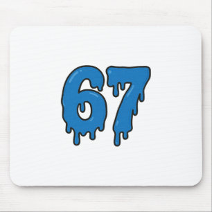 Tapis De Souris 67 Drip Melt Six Seven Mème Alpha Gen Argot Drôle 