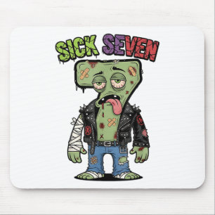 Tapis De Souris 67 Drôle Zombie Six Sept Humour Mème Brainrot Mala