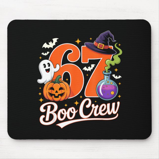 Tapis De Souris 67 équipage boo drôle halloween fantôme sorcière c (Devant)
