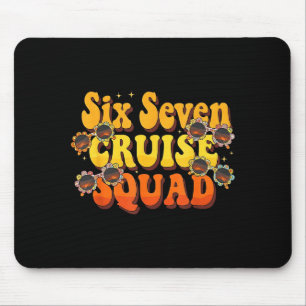 Tapis De Souris 67 Équipe de Croisière 2025 Enfants Groovy Croisiè